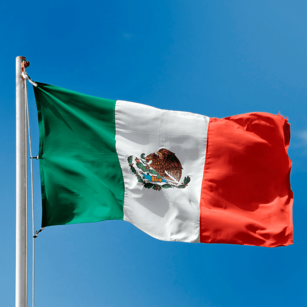 Mexican Flag on a pole