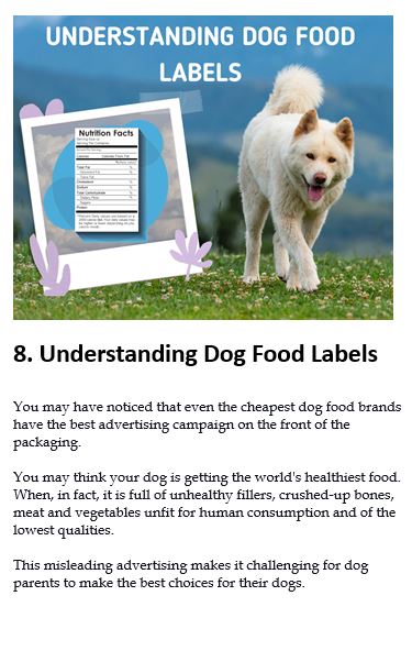 Chapter 8 understating dog food labels