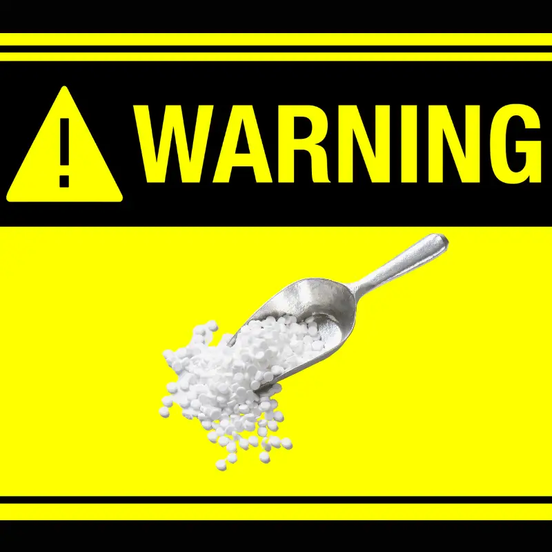 Images of artificial sweeteners with a warning sign to indicate their harmful effects on dogs.
