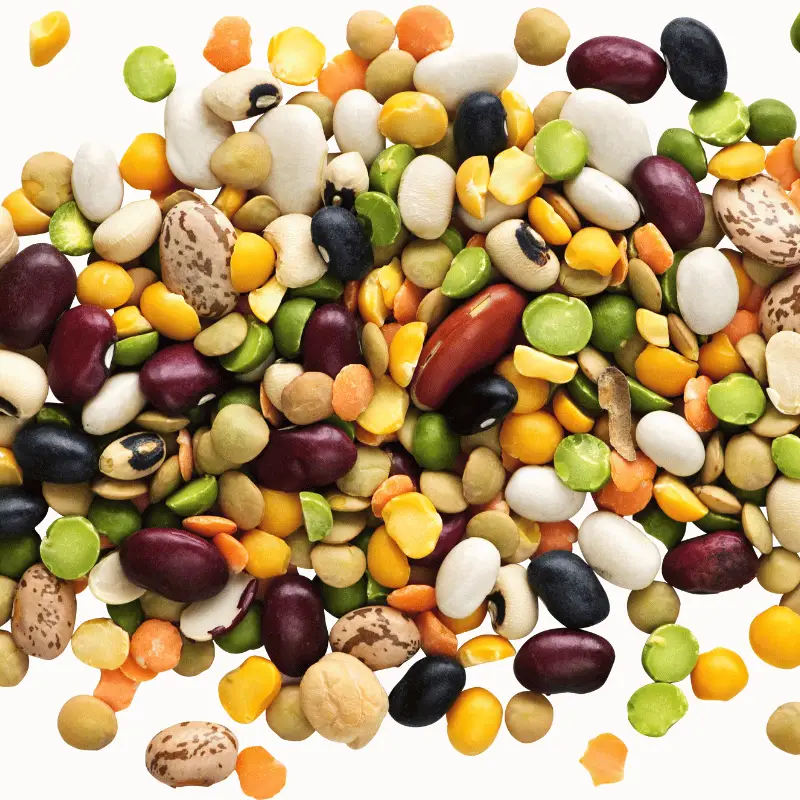 a pile of colourful legumes