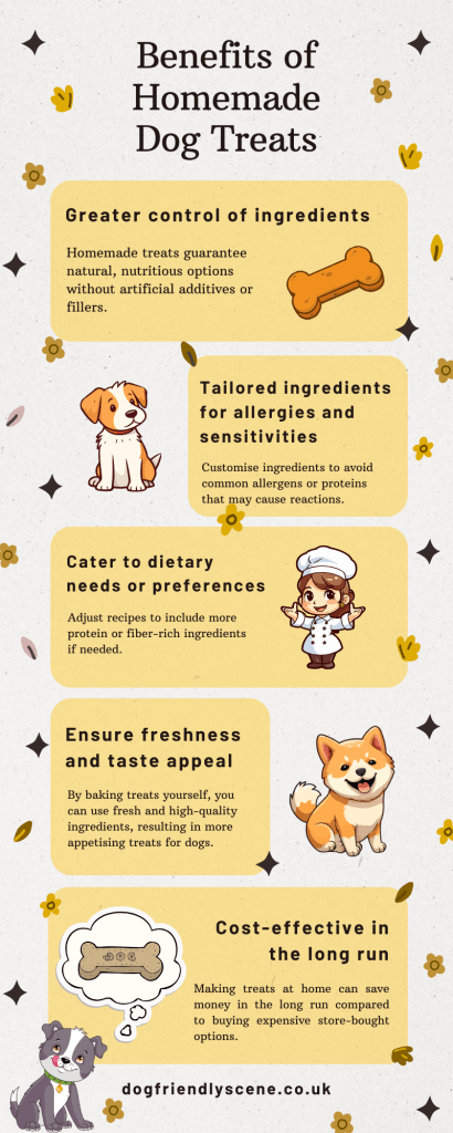 An infographic explaining the benefits of homemade dog treats